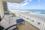 Sweeping views of the Atlantic from this direct ocean front balcony